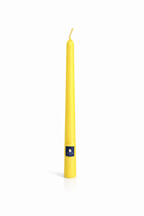 Vela cónica Áurea Magna Amarilla de lujo, vela artesanal elegante para bodas, mesas de banquete y decoración premium.