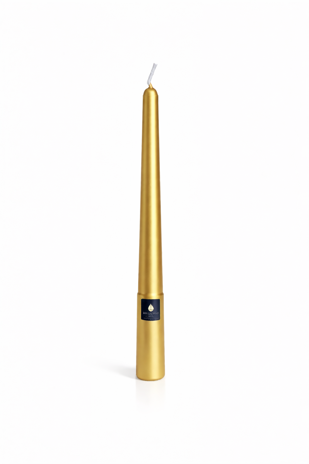 Vela cónica Áurea Magna Dorada  de lujo, vela artesanal elegante para bodas, mesas de banquete y decoración premium.