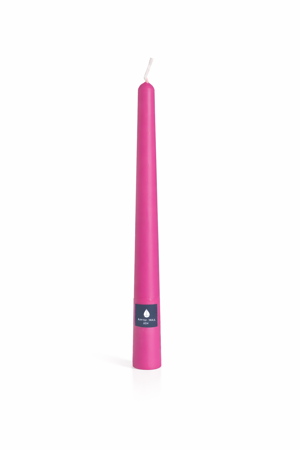 Vela cónica Áurea Magna Rosa Fucsia de lujo, vela artesanal elegante para bodas, mesas de banquete y decoración premium.