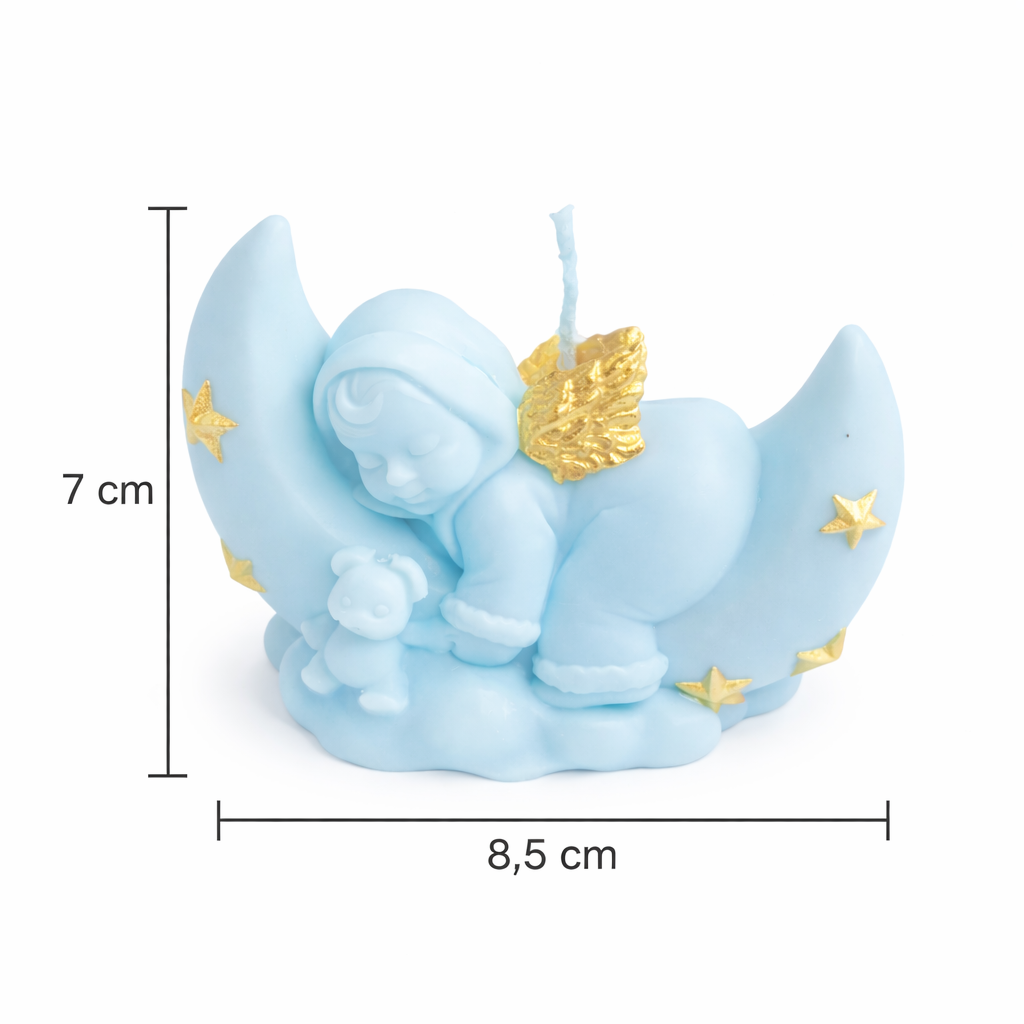 Detalle de Bautizo: Bebé Ángel en la Luna