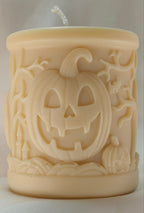 Vela Artesanal de Halloween "Calavera Calabaza"