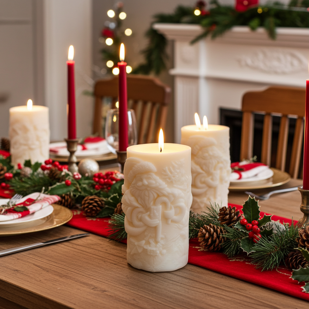 Pack" Estrella de Navidad" (5 Velas Escultóricas) — Colección de Lujo y Aroma Personalizado.