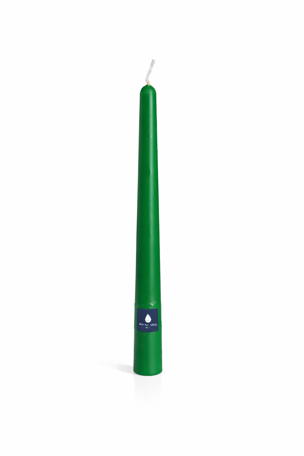 Vela cónica Áurea verde esmeralda de lujo, vela artesanal elegante para bodas, mesas de banquete y decoración premium.