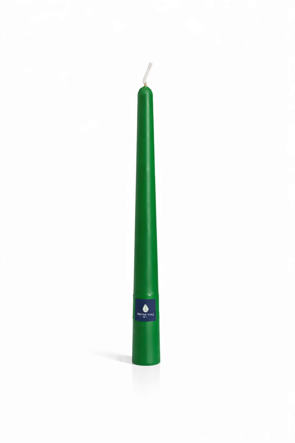 Vela cónica Áurea Magna Verde Esmeralda de lujo, vela artesanal elegante para bodas, mesas de banquete y decoración premium.